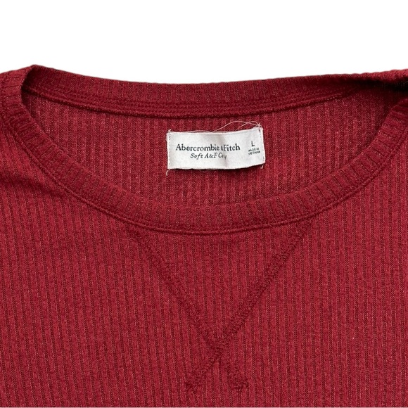 Abercrombie & Fitch Soft A&F Cozy Ribbed Knit Long Sleeve Top NWOT Large - Picture 2 of 4